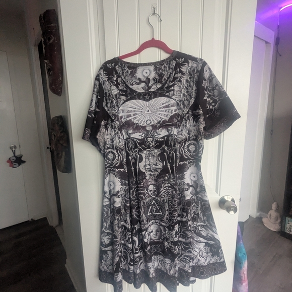 BlackMilk XXL Til Death Do Us Part Evil Tee Dress - Picture 5 of 7